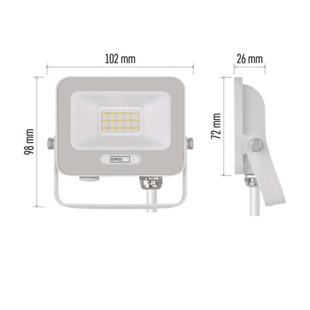 LED spotlight EMOS ZS2214W Glaro 10W