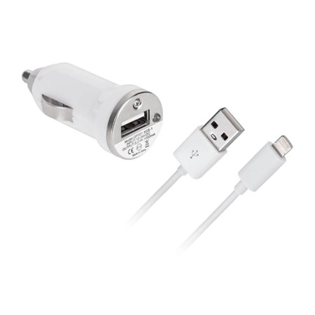 Adaptér   USB 12V/5V/1A autoadapter iPhone 5 kabel GSM0491