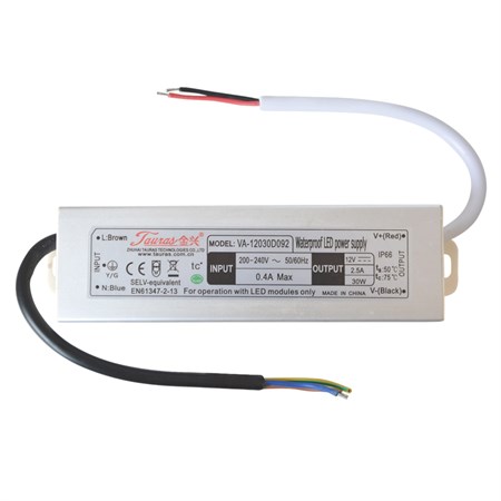 Power supply LED driver IP66, 12V/ 30W/2.5A