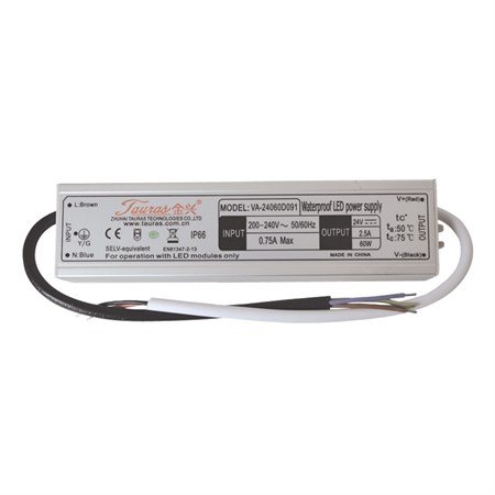 Power supply LED driver IP66, 24V/ 60W/2,5A