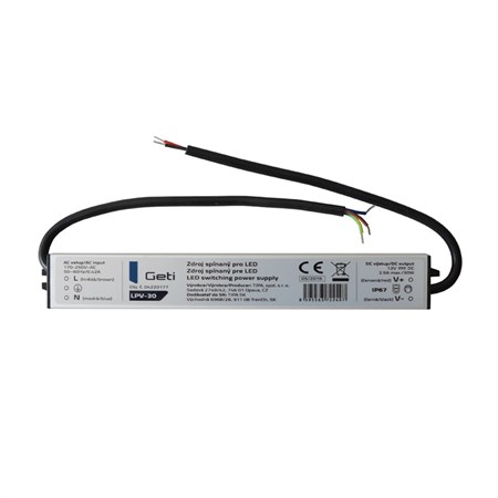 Power supply LED driver 12VDC/ 30W LPV-30, GETI