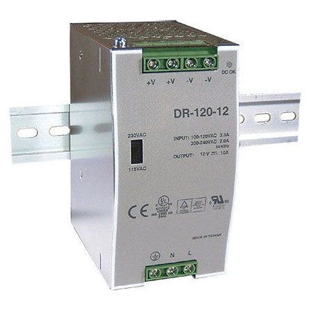 Power supply 12V/120W switched DR-120 to DIN rail