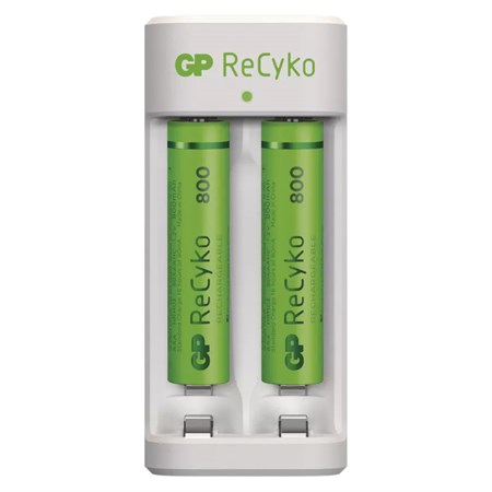 Nabíječka baterií GP Eco E211 +  2xAAA ReCyko 800