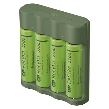 Battery charger GP Everyday B421 + 4xAA ReCyko 2700 + USB