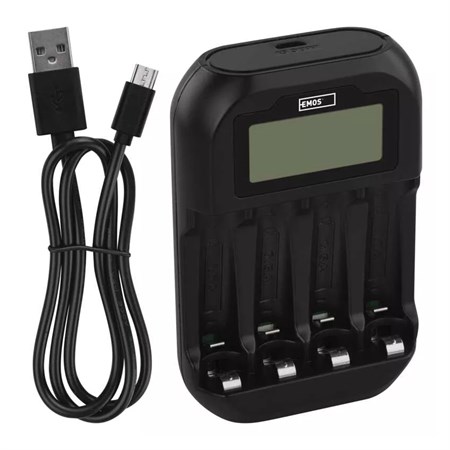 Battery charger EMOS BCN-41D + 4AA 2700