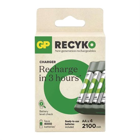 Nabíjačka batérií GP Eco E441 + 4× AA ReCyko 2100