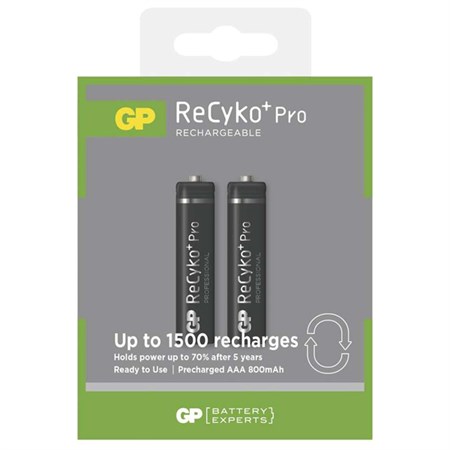 Baterie AAA (R03) nabíjecí 1,2V/800mAh GP Recyko+ Pro