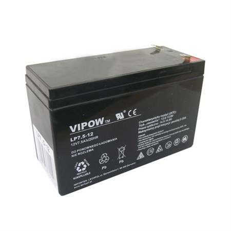 Sealed lead acid battery 12V 7.5Ah VIPOW