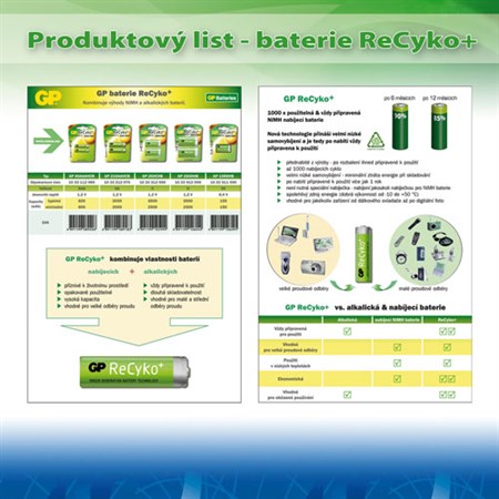 Batéria GP Recyko+, 9V