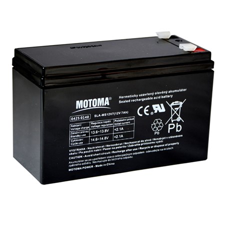 Sealed lead acid battery 12V   7.0Ah MOTOMA (connector 4,75 mm)