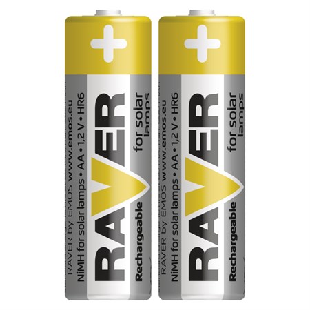 Batéria AA (R6) nabíjacia 1,2V/600mAh RAVER solar  2ks
