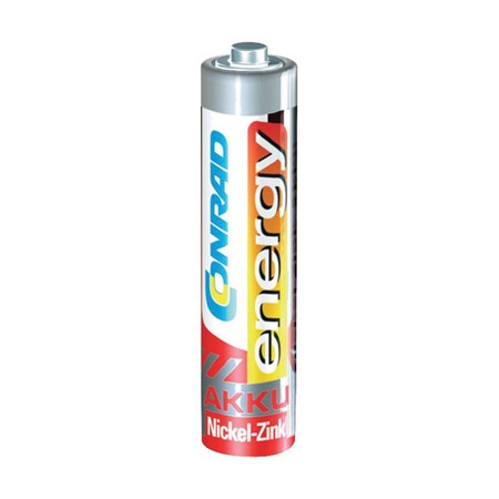 Battery AAA (R03) rechargeable 1,6V/550mAh CONRAD NiZn (blister 4pcs)