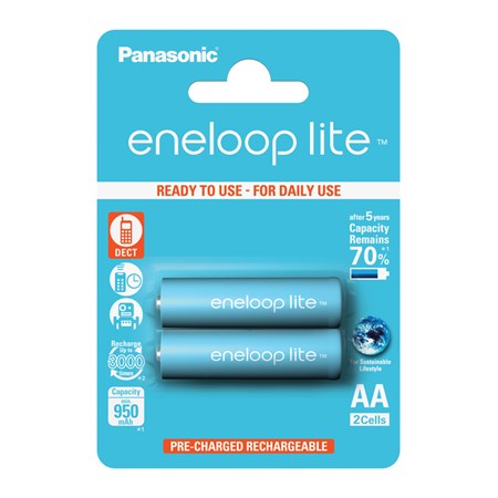 Battery AA (R6) rechargeable 1,2V/950mAh Eneloop PANASONIC LITE 2pcs