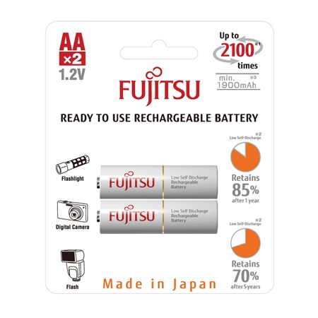 Battery AA (R6) rechargeable 1,2V/1900mAh Fujitsu white 2pcs