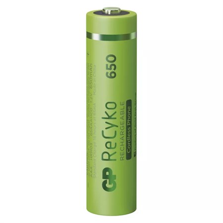 Battery AAA (R03) rechargeable 1,2V/650mAh GP Recyko Cordless  2pcs