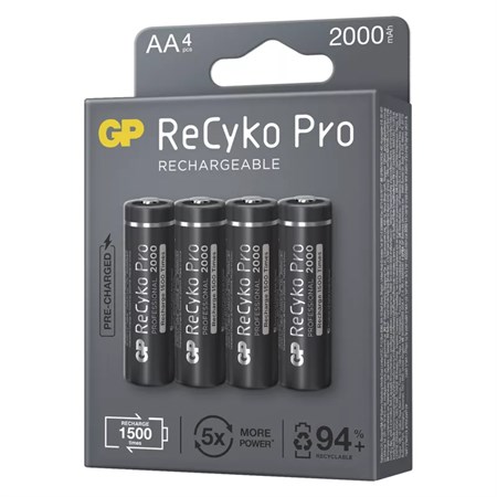 Batérie AA (R6) nabíjacie 1,2V/2000mAh GP Recyko Pro  4ks