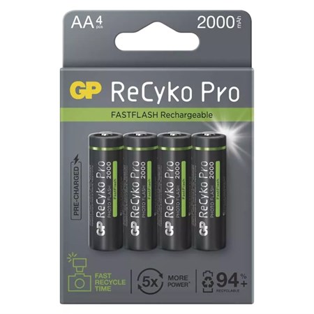 Battery AA (R6) rechargeable 1,2V/2000mAh GP ReCyko Pro Photo Flas 4pcs