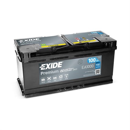 Car battery EXIDE Premium EA1000 100Ah 12V 900A