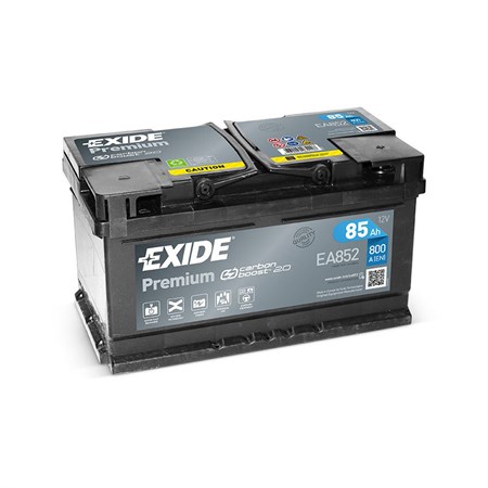 Car battery EXIDE Premium EA852 85Ah 12V 800A