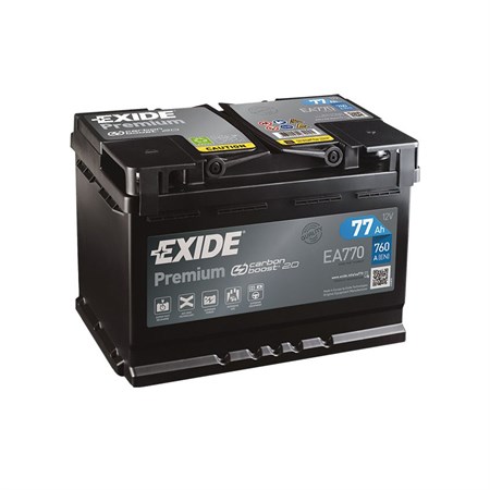 Car battery EXIDE Premium EA770 77Ah 12V 760A