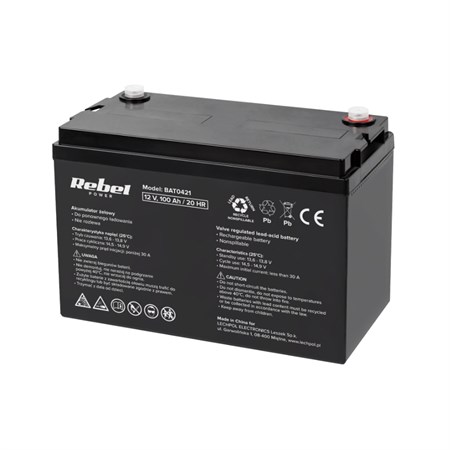 Lead acid battery 12V 100Ah REBEL BAT0421