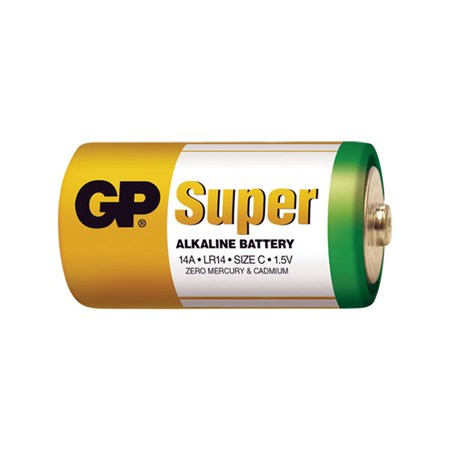 Batéria C (R14) alkalická GP Super Alkaline.