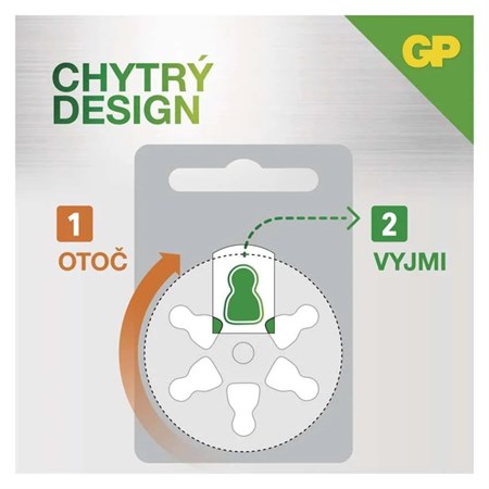 Hearing aid batteries GP ZA312 (PR41), 6 pcs.