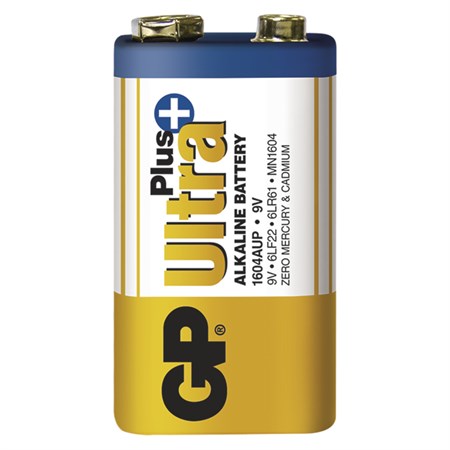 Battery 6F22 (9V) alkaline GP Ultra Plus Alkaline 9V