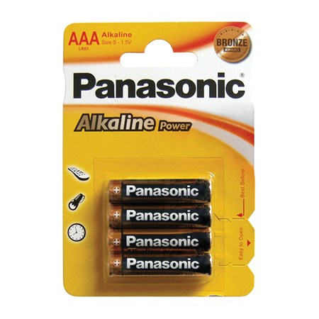 Baterie AAA(R03) alkalická PANASONIC Alkaline Power (blistr 4ks)
