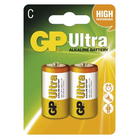 Baterie C (R14) alkalická GP Ultra Alkaline  2ks