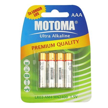 Baterie AAA (LR03) alkalická MOTOMA Ultra Alkaline 1,5V