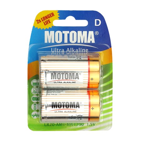 Balíček 3+1 (96 ks) Baterie alkalická D (LR20) MOTOMA Ultra Alkaline