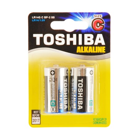 Baterie C (R14) alkalická TOSHIBA 2BP G