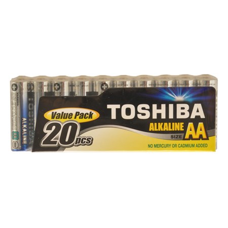 Baterie AA(LR6) alkalická TOSHIBA (folie 20ks)