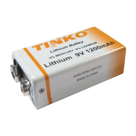 Baterie lithiová 6F22 9V/1200mAh TINKO