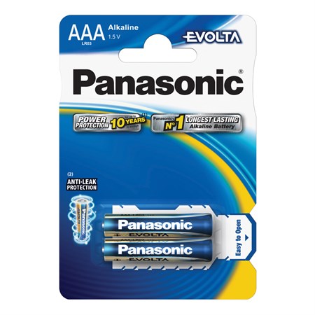 Batéria AAA (R03) alkalická PANASONIC Evolta 2ks / blister