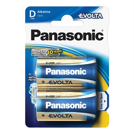 Battery D (R20) alkaline PANASONIC Evolta 2pcs / blister
