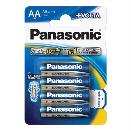 Baterie AA (R6) alkalická PANASONIC Evolta 4ks / blistr