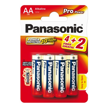 Battery AA (R6) alkaline PANASONIC Pro Power LR6 6BP