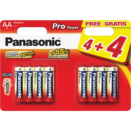 Battery AA (R6) alkaline PANASONIC Pro Power 8pcs / blister