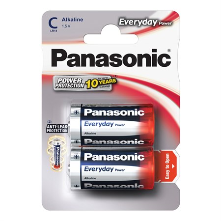 Battery C (R14) alkaline PANASONIC Everyday Power 2pcs / blister