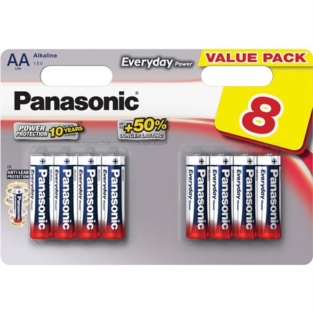 Battery AA (R6) alkaline PANASONIC Everyday Power 8pcs / blister