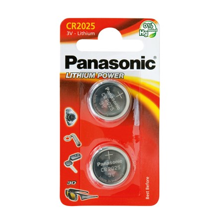 Batéria CR2025 PANASONIC lítiová 2ks / blister