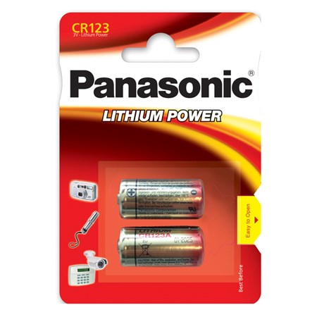 Battery CR123 PANASONIC lithium 2pcs / blister