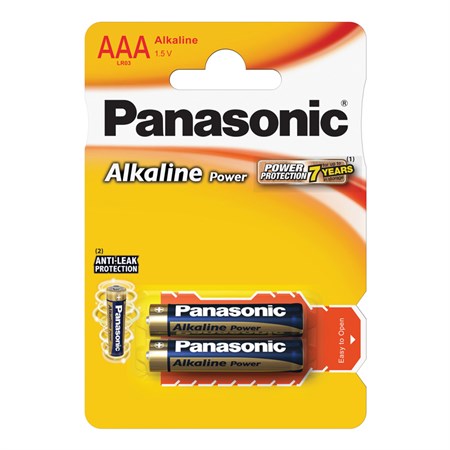 Batéria AAA (R03) alkalická PANASONIC Alkaline Power 2ks / blister