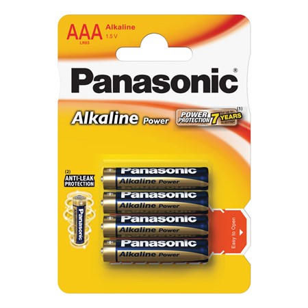 Batéria AAA (R03) alkalická PANASONIC Alkaline Power 4ks / blister