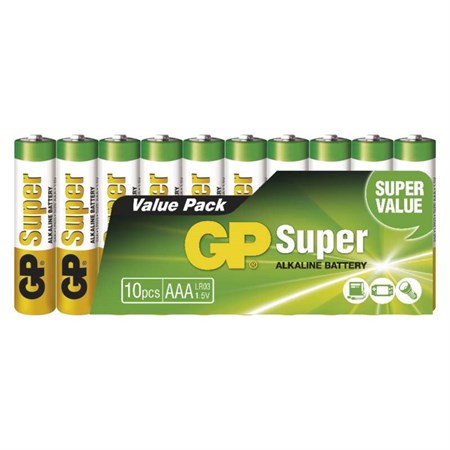 Baterie AAA (R03) alkalická GP Super Alkaline  10ks