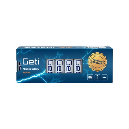 AA (LR6) alkaline battery GETI 1.5V (10 pieces)