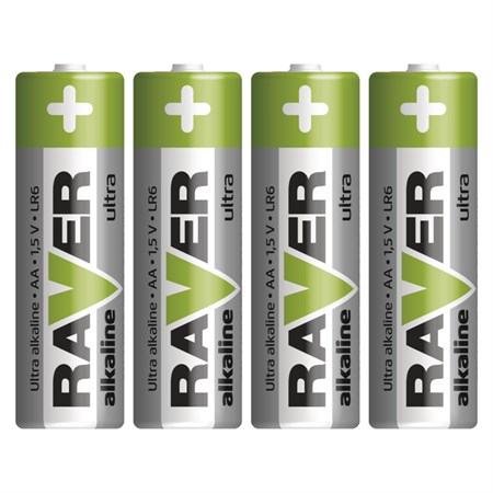 Battery AA (R6) alkaline RAVER  4pcs