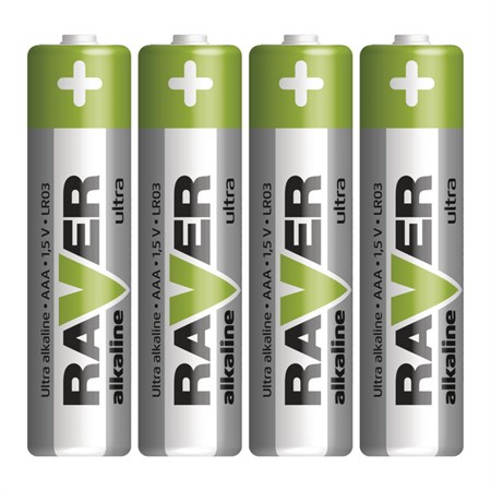 Battery AAA (R03) alkaline RAVER  4pcs